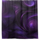 Dunkles Lila Swirbeldesign Duschvorhang (Vorderseite)