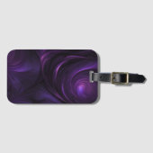 Dunkles Lila Swirbeldesign Gepäckanhänger (Vorderseite (Horizontal))