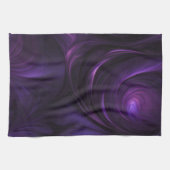 Dunkles Lila Swirbeldesign Geschirrtuch (Horizontal)