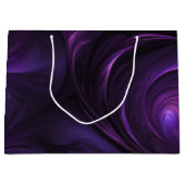 Dunkles Lila Swirbeldesign Große Geschenktüte (Vorderseite)