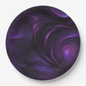 Dunkles Lila Swirbeldesign Pappteller (Vorderseite)