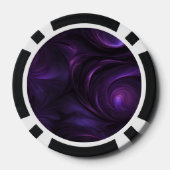 Dunkles Lila Swirbeldesign Pokerchips (Rückseite)