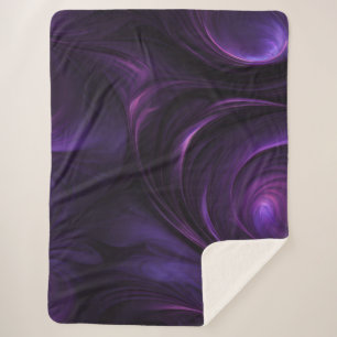 Dunkles Lila Swirbeldesign Sherpadecke