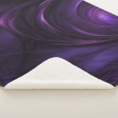 Dunkles Lila Swirbeldesign Sherpadecke (3/4)