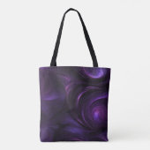 Dunkles Lila Swirbeldesign Tasche (Rückseite)