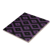 Dunkles lila und schwarzes Diamantmuster Fliese (Seite)