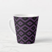 Dunkles lila und schwarzes Diamantmuster Milchtasse (Linke Ecke)
