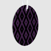 Dunkles lila und schwarzes Diamantmuster Ornament (Vorderseite)