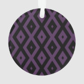 Dunkles lila und schwarzes Diamantmuster Ornament (Rückseite)