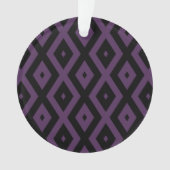 Dunkles lila und schwarzes Diamantmuster Ornament (Vorderseite)