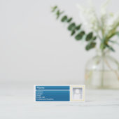 Dunkles LinkedIn - dünn Mini Visitenkarte (Stehend Vorderseite)