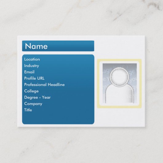 Dunkles LinkedIn - mollig Visitenkarte (Vorderseite)