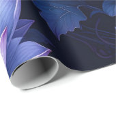 Dunkles Lotus Night Wrapping Paper Geschenkpapier (Rolleneckpunkt)