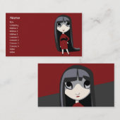 Dunkles Mädchen - Geschäft Visitenkarte (Vorne/Hinten)