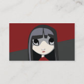 Dunkles Mädchen - Geschäft Visitenkarte (Rückseite)