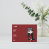 Dunkles Mädchen - mollig Visitenkarte (Stehend Vorderseite)