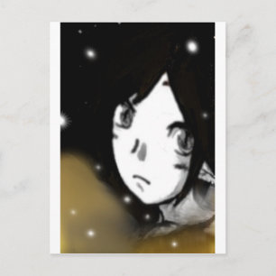 dunkles Mädchen Postkarte