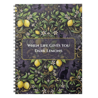 Dunkles Magie-Spiralnotizbuch Gothic Lemon Notizblock