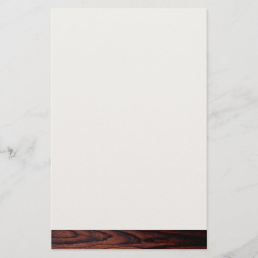 Dunkles Mahagoniholz | Braunholzmuster Briefpapier (Vorderseite)