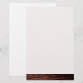 Dunkles Mahagoniholz | Braunholzmuster Briefpapier (Vorne/Hinten)