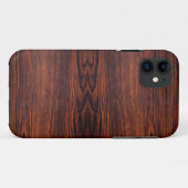 Dunkles Mahagoniholz | Braunholzmuster Case-Mate iPhone Hülle (Rückseite (Horizontal))