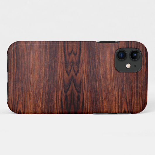 Dunkles Mahagoniholz | Braunholzmuster Case-Mate iPhone Hülle (Rückseite (Horizontal))
