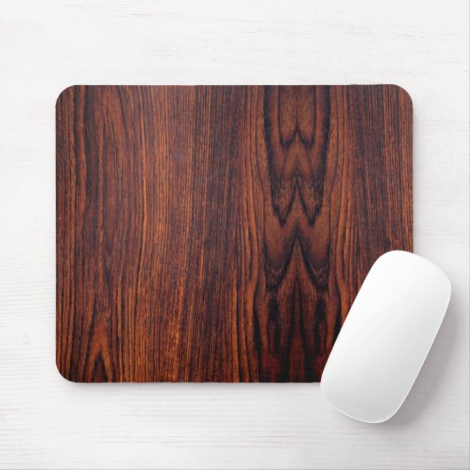 Dunkles Mahagoniholz | Braunholzmuster Mousepad (Mit Mouse)