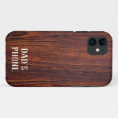 Dunkles Mahagoniholz | Weltniveau Case-Mate iPhone Hülle (Rückseite (Horizontal))