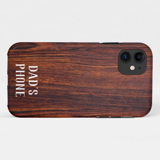 Dunkles Mahagoniholz | Weltniveau Case-Mate iPhone Hülle (Rückseite (Horizontal))