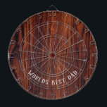 Dunkles Mahagoniholz | Weltniveau Dartscheibe<br><div class="desc">Dunkles Holzkorn. Text ist anpassbar!</div>