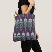 Dunkles Mal Geometrisches Symbol Muster Tasche (Von Nahem)