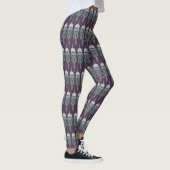 Dunkles Mal Geometrisches Symbolmuster Leggings (Rechts)