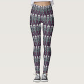 Dunkles Mal Geometrisches Symbolmuster Leggings (Vorderseite)