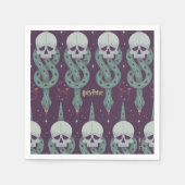 Dunkles Mal Geometrisches Symbolmuster Serviette (Vorderseite)