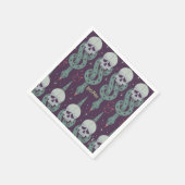 Dunkles Mal Geometrisches Symbolmuster Serviette (Ecke)