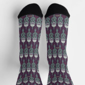 Dunkles Mal Geometrisches Symbolmuster Socken (Oben)