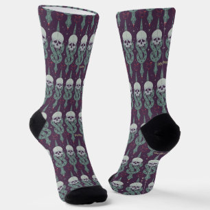 Dunkles Mal Geometrisches Symbolmuster Socken