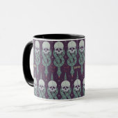 Dunkles Mal Geometrisches Symbolmuster Tasse (Vorderseite Links)