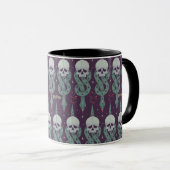 Dunkles Mal Geometrisches Symbolmuster Tasse (VorderseiteRechts)