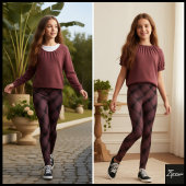 Dunkles Malven-Diagonal-Tufting-Quiltmuster Leggings