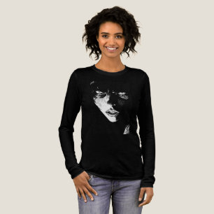 Dunkles Manga-Porträt Schwarz-Weiß-Gotische Anim Tri-Blend Shirt