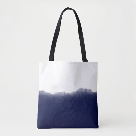 Dunkles Marineblau Aquarell Tasche (Vorderseite)