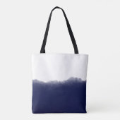 Dunkles Marineblau Aquarell Tasche (Rückseite)