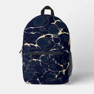 Dunkles Marmor-Muster Abstrakter Alkohol-Tinte-Sti Bedruckter Rucksack