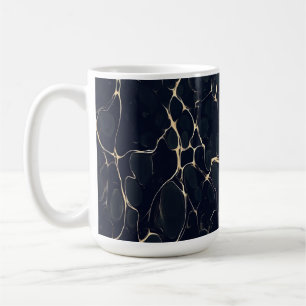 Dunkles Marmormuster Abstrakter Alkohol-Tinte-Stil Kaffeetasse