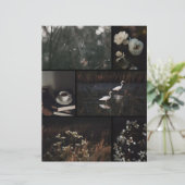 Dunkles, melancholisches Collage-Schrappbuchpapier (Stehend Vorderseite)