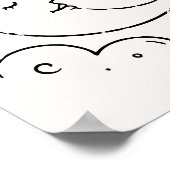 Dunkles, melancholisches, himmlisches Hochzeits-Si Poster (Ecke)