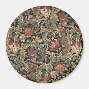 Dunkles, melancholisches, vintage-blumiges botanis magnet