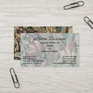 Dunkles, melancholisches, vintage-blumiges botanis visitenkarte