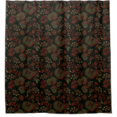 Dunkles, melancholisches, vintage-blumiges, gotisc duschvorhang (Vorderseite)